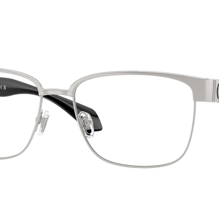 Versace VE1306 Square Eyeglasses  1266-Silver Brushed 57-140-16 - Color Map Silver