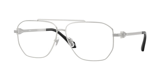 Versace VE1307 Square Eyeglasses  1000-Silver 59-140-12 - Color Map Silver