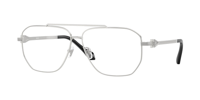 Versace VE1307 Square Eyeglasses  1000-Silver 59-140-12 - Color Map Silver