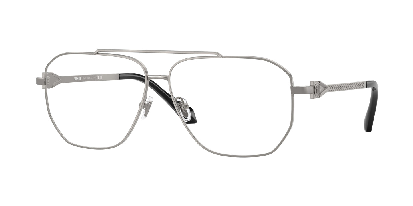 Versace VE1307 Square Eyeglasses  1001-Gunmetal 59-140-12 - Color Map Grey