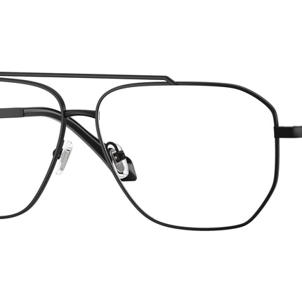 Versace VE1307 Square Eyeglasses  1436-Matte Black 59-140-12 - Color Map Black