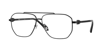 Versace VE1307 Square Eyeglasses  1436-Matte Black 59-140-12 - Color Map Black