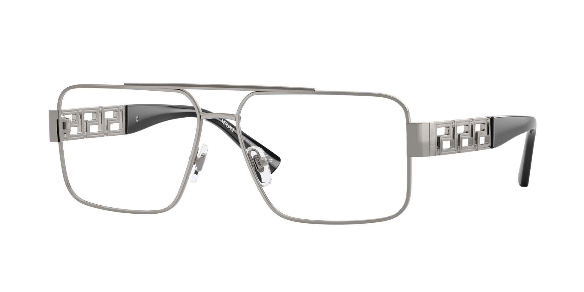 Versace VE1308 Pillow Eyeglasses  1000-Gunmetal 58-145-14 - Color Map Grey