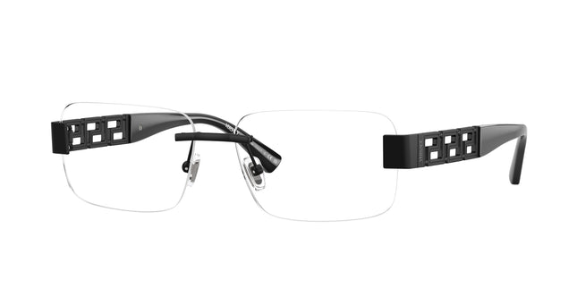 Versace VE1310 Pillow Eyeglasses  1261-Matte Black 56-145-15 - Color Map Black
