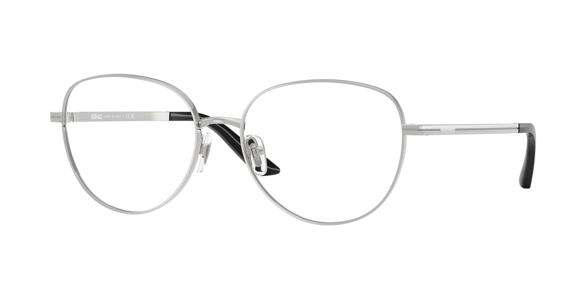 Versace VE1312 Phantos Eyeglasses  1001-Silver 55-145-16 - Color Map Silver