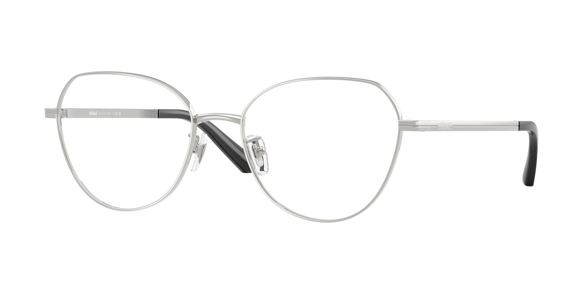 Versace VE1313D Phantos Eyeglasses  1001-Silver 55-145-18 - Color Map Silver