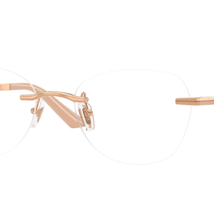 Versace VE1314D Irregular Eyeglasses  1412-Rose Gold 55-145-19 - Color Map Gold