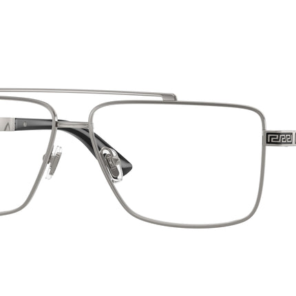 Versace VE1315 Rectangle Eyeglasses  1001-Gunmetal 58-145-13 - Color Map Grey