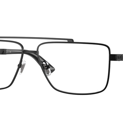 Versace VE1315 Rectangle Eyeglasses  1261-Matte Black 58-145-13 - Color Map Black