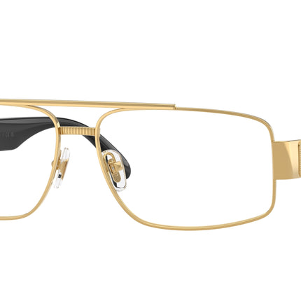 Versace VE1317 Rectangle Eyeglasses  1002-Gold 58-145-14 - Color Map Gold