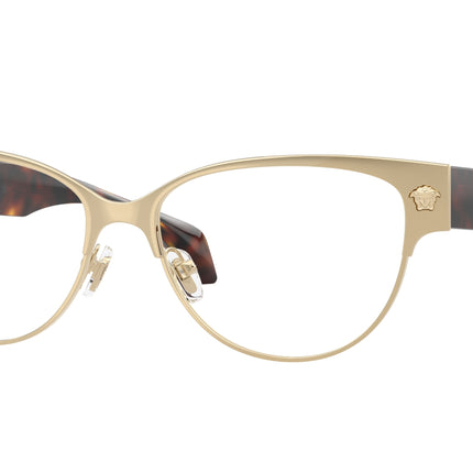 Versace VE1318 Cat Eye Eyeglasses  1252-Pale Gold 53-140-15 - Color Map Gold