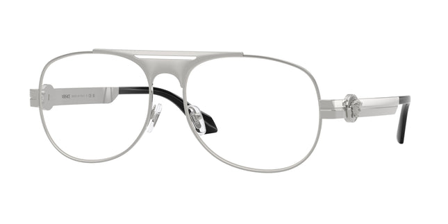 Versace VE1319 Pilot Eyeglasses  1000-Silver 60-145-16 - Color Map Silver