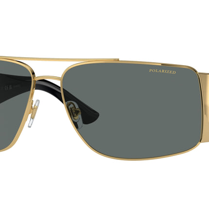 Versace VE2163 Rectangle Sunglasses  100281-Gold 63-135-15 - Color Map Gold