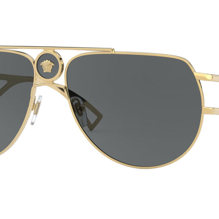 Versace VE2225 Pilot Sunglasses  100287-Gold 60-140-15 - Color Map Gold