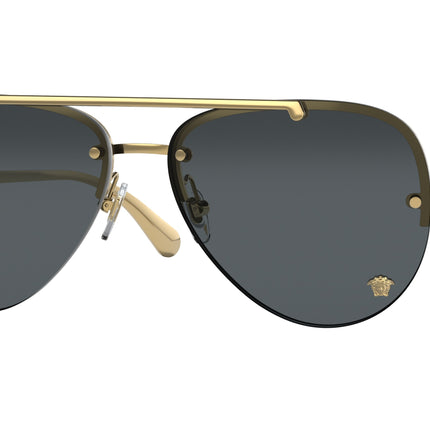 Versace VE2231 Pilot Sunglasses  100287-Gold 60-140-14 - Color Map Gold