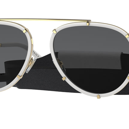 Versace VE2232 Pilot Sunglasses  147187-White 61-145-18 - Color Map White