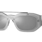 Versace VE2235 Irregular Sunglasses  10016G-Transp Grey Mirror Silver 51-140-20 - Color Map Grey