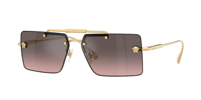 Versace VE2245 Rectangle Sunglasses  100258-Gold 60-145-13 - Color Map Gold