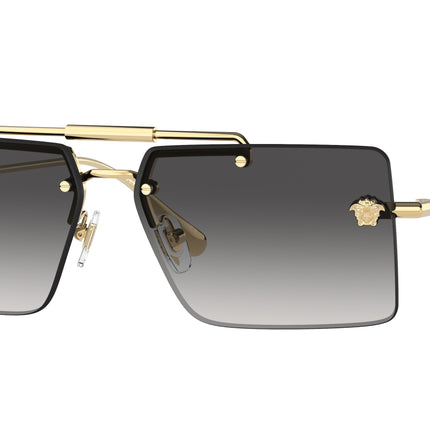 Versace VE2245 Rectangle Sunglasses  10028G-Gold 60-145-13 - Color Map Gold