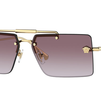 Versace VE2245 Rectangle Sunglasses  10028H-Gold 60-145-13 - Color Map Gold