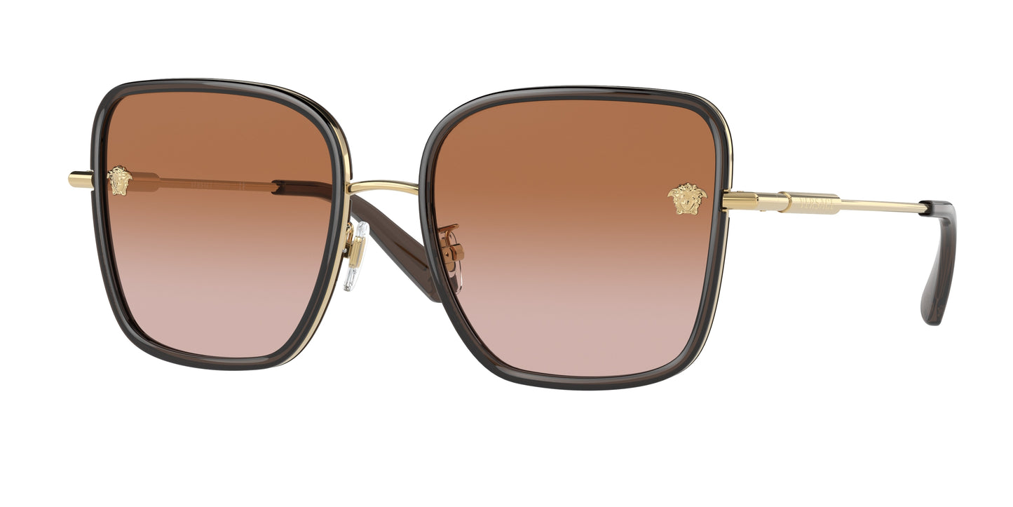 Versace VE2247D Square Sunglasses  148213-Brown Gradient 57-145-19 - Color Map Brown