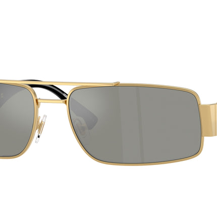 Versace VE2257 Rectangle Sunglasses  100230-Gold 60-145-16 - Color Map Gold