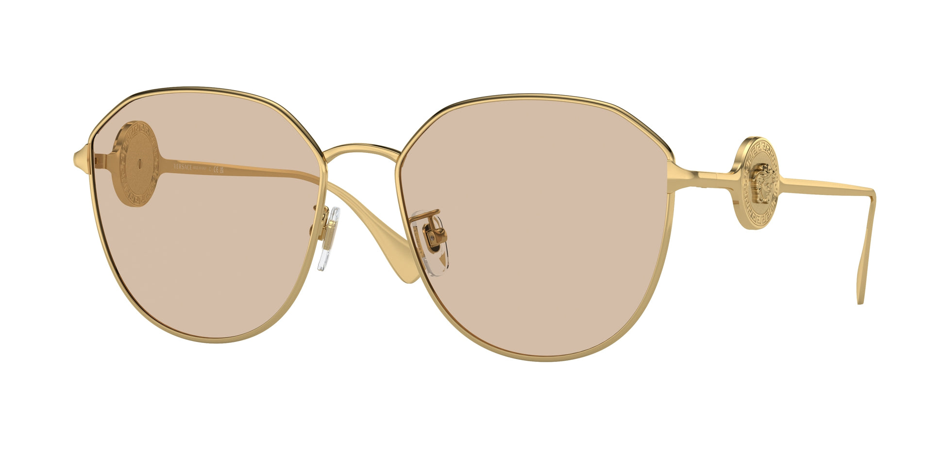 Versace VE2259D Irregular Sunglasses  100293-Gold 58-140-17 - Color Map Gold