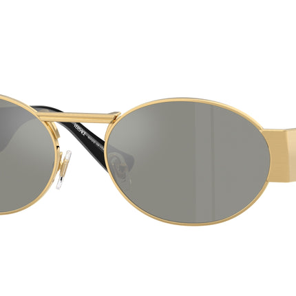 Versace VE2264 Oval Sunglasses  100230-Gold 56-140-18 - Color Map Gold