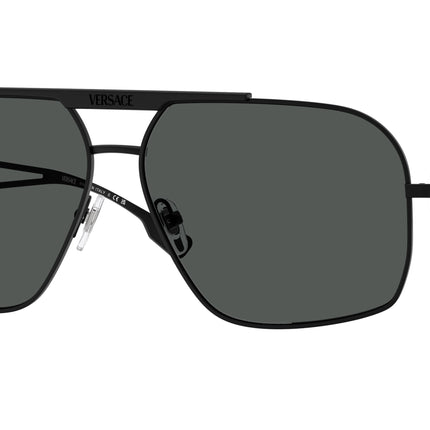 Versace VE2269 Irregular Sunglasses  143387-Matte Black 62-130-13 - Color Map Black