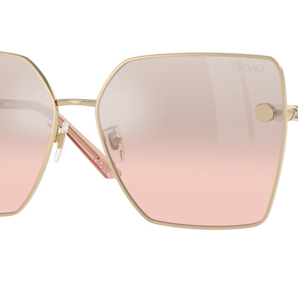 Versace VE2270D Square Sunglasses  12527E-Pale Gold 63-145-15 - Color Map Gold
