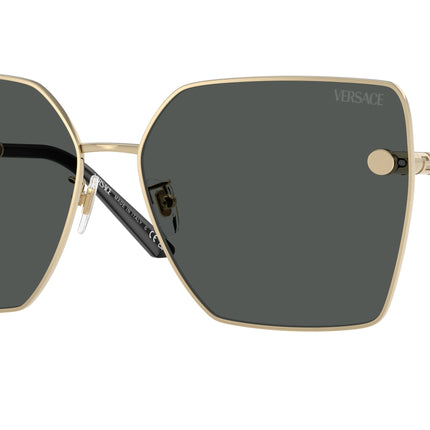 Versace VE2270D Square Sunglasses  125287-Pale Gold 63-145-15 - Color Map Gold