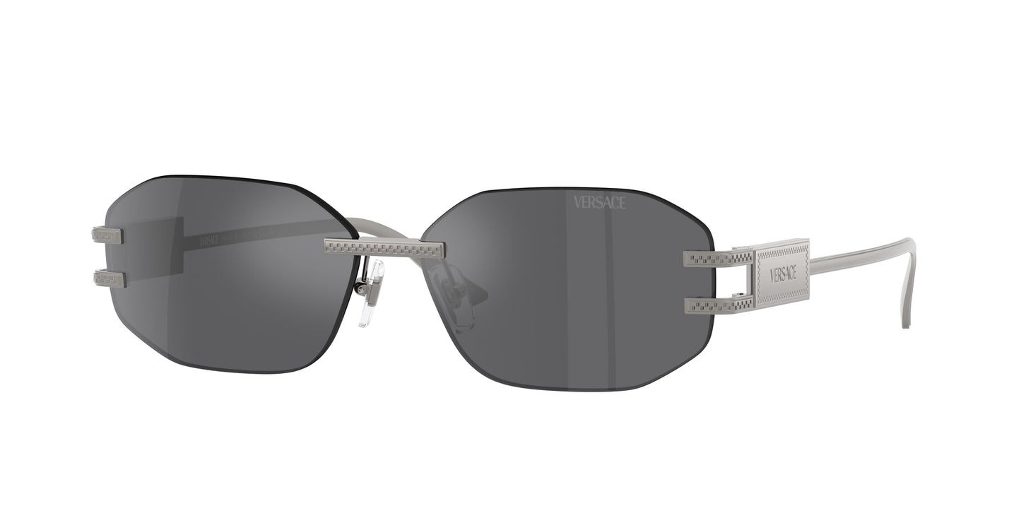 Versace VE2274 Irregular Sunglasses  10016G-Gunmetal 58-140-13 - Color Map Grey