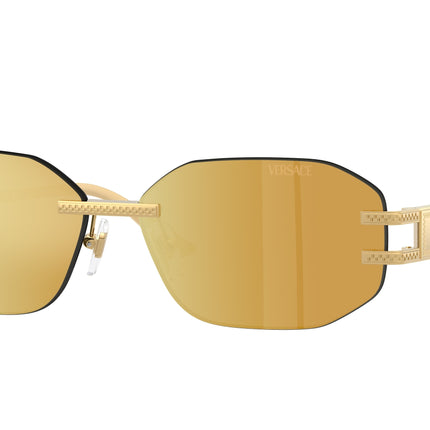 Versace VE2274 Irregular Sunglasses  10027P-Gold 58-140-13 - Color Map Gold