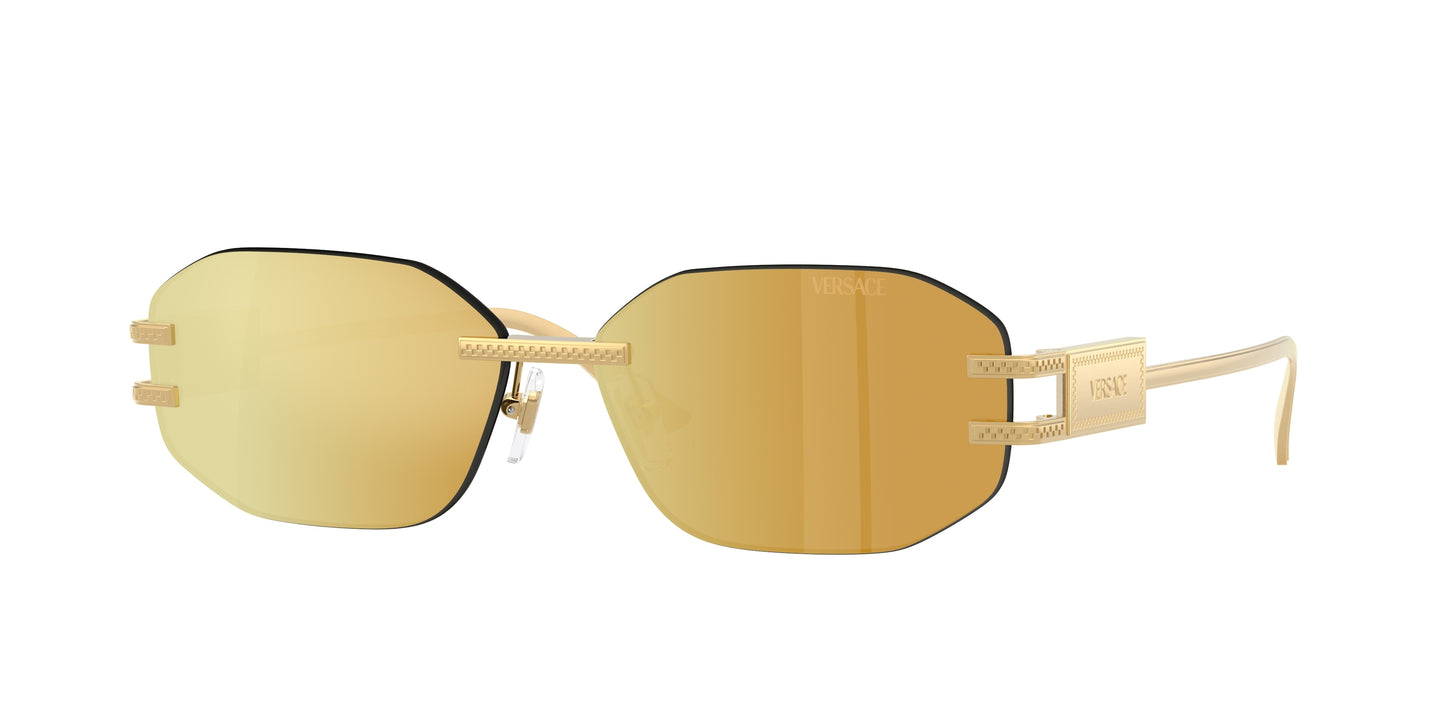 Versace VE2274 Irregular Sunglasses  10027P-Gold 58-140-13 - Color Map Gold