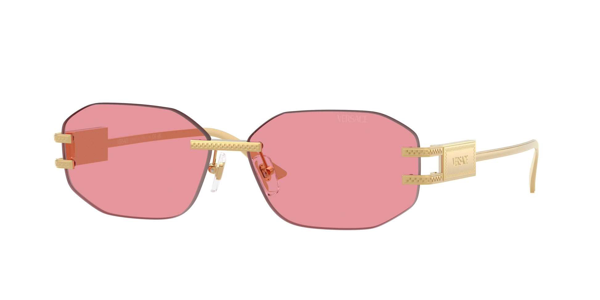 Versace VE2274 Irregular Sunglasses  100284-Gold 58-140-13 - Color Map Gold