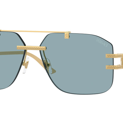 Versace VE2275 Square Sunglasses  100280-Gold 60-140-13 - Color Map Gold