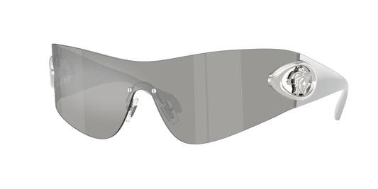 Versace VE2280 Irregular Sunglasses  10006G-Light Grey Mirror Silver 0-125-142 - Color Map Grey