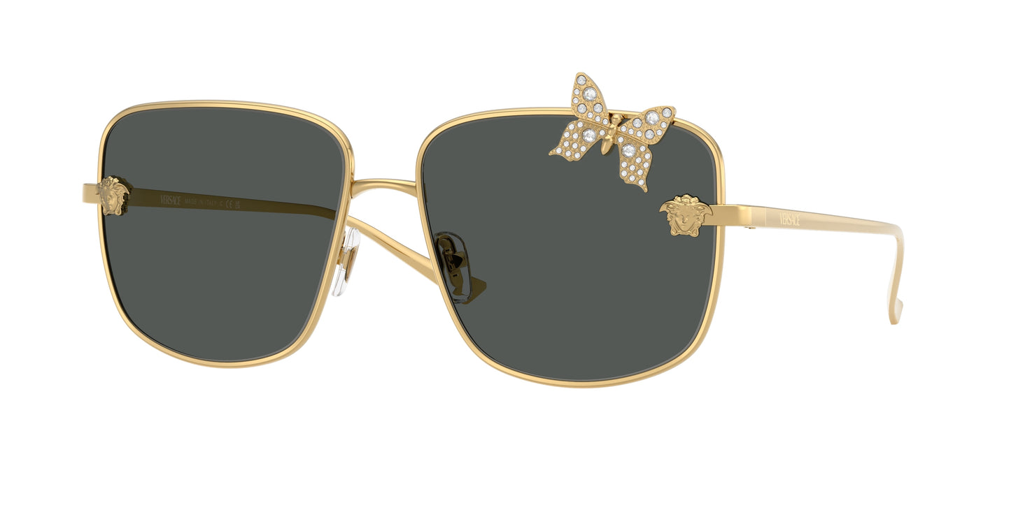 Versace VE2282 Square Sunglasses  100287-Gold 59-140-15 - Color Map Gold