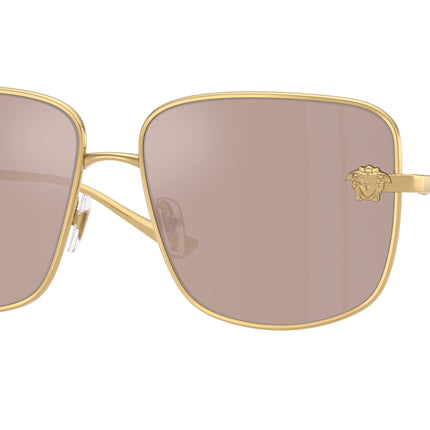 Versace VE2282 Square Sunglasses  1002/5-Gold 59-140-15 - Color Map Gold