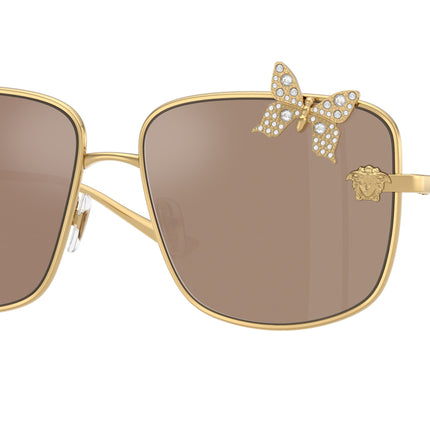 Versace VE2282 Square Sunglasses  K0030W-Gold Plated 59-140-15 - Color Map Gold
