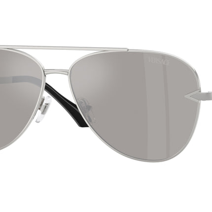 Versace VE2283 Pilot Sunglasses  10006G-Silver 61-140-13 - Color Map Silver