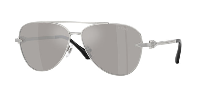 Versace VE2283 Pilot Sunglasses  10006G-Silver 61-140-13 - Color Map Silver
