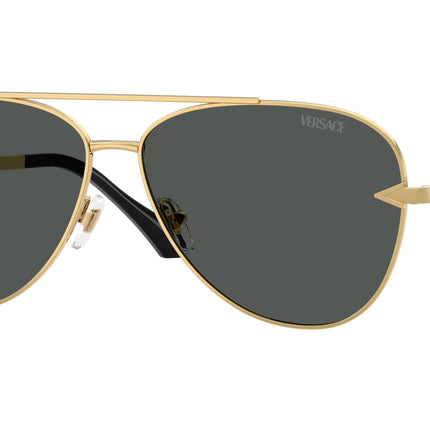 Versace VE2283 Pilot Sunglasses  100287-Gold 61-140-13 - Color Map Gold