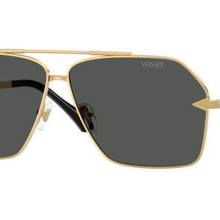 Versace VE2284 Square Sunglasses  100287-Gold 63-140-10 - Color Map Gold