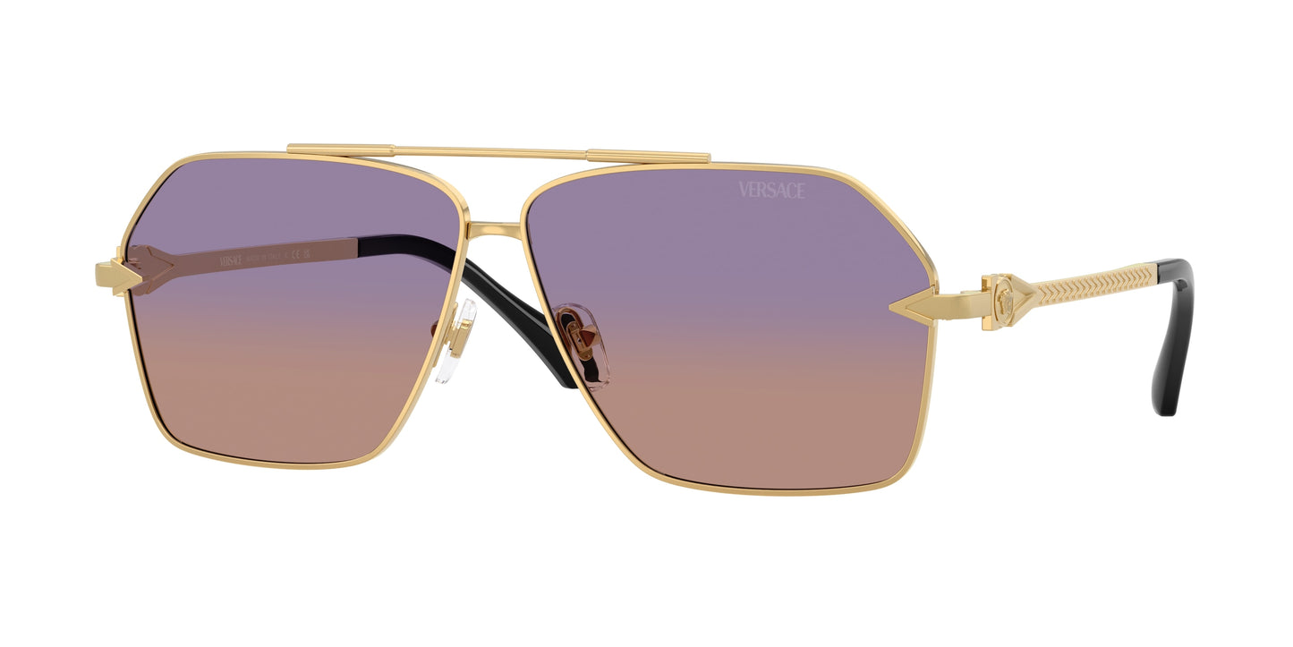 Versace VE2284 Square Sunglasses  1002EL-Gold 63-140-10 - Color Map Gold
