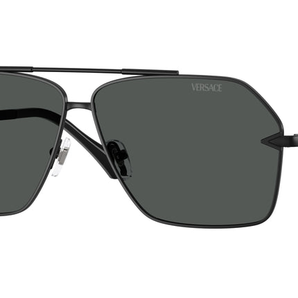 Versace VE2284 Square Sunglasses  143687-Matte Black 63-140-10 - Color Map Black