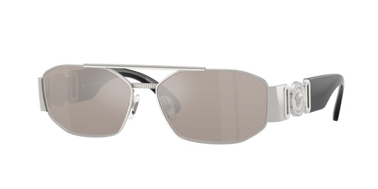 Versace VE2287 Irregular Sunglasses  1000AP-Silver 58-140-14 - Color Map Silver