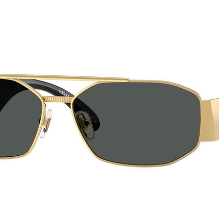 Versace VE2287 Irregular Sunglasses  100287-Gold 58-140-14 - Color Map Gold