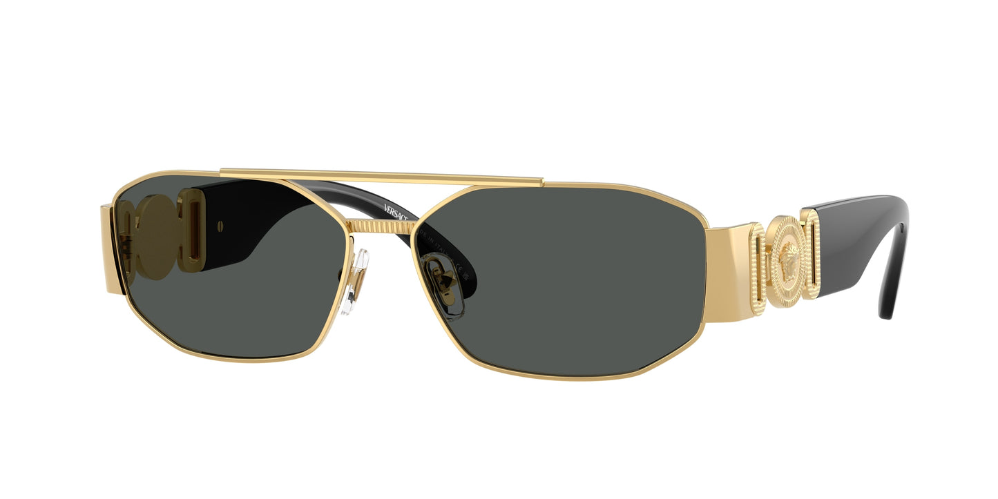 Versace VE2287 Irregular Sunglasses  100287-Gold 58-140-14 - Color Map Gold