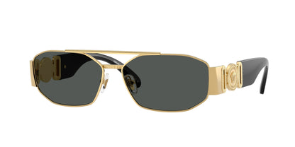 Versace VE2287 Irregular Sunglasses  100287-Gold 58-140-14 - Color Map Gold